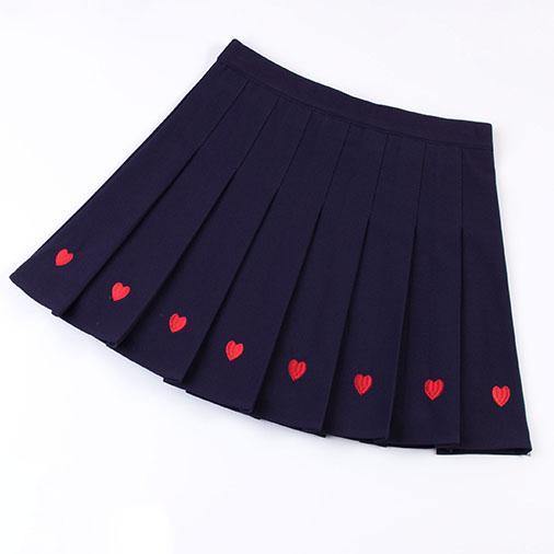 Heart Pleated Skirt Sd8