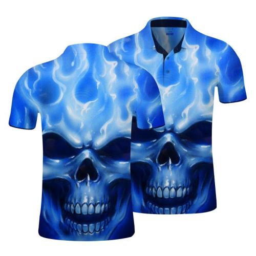 Skulls 3D T-Shirt Black T Shirts Man Hiphop