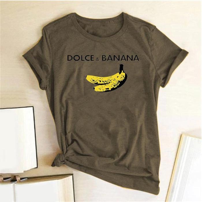 Funny And Awesome Dolce & Banana Printed T-Shirt