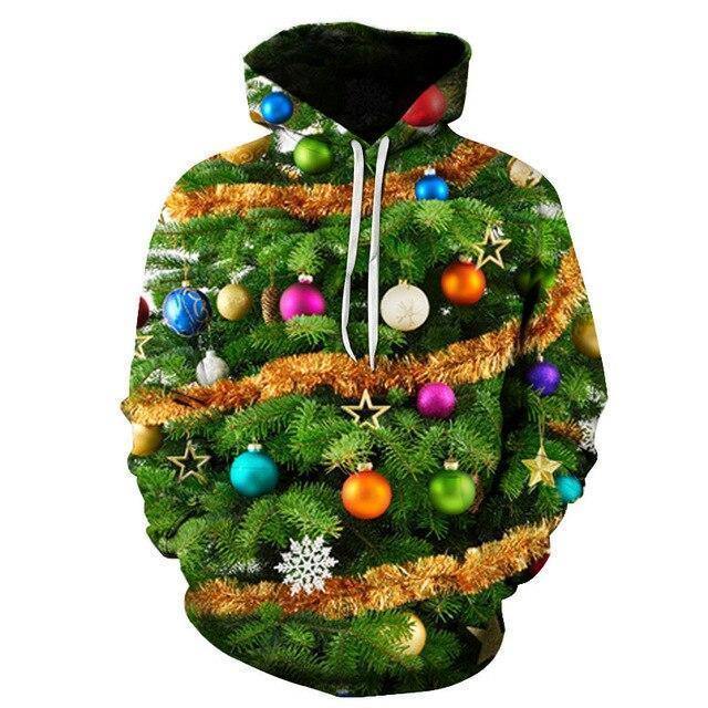 Christmas Gift Theme Men'S Hoodie Men'S 3D Printing Hooded Sweatshirt Fashion Snowman Hooded Pullover Kids Wear