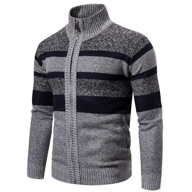 Men'S Business Cardigan Knitted Turtleneck Sweater
