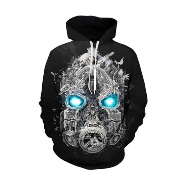 Black Borderlands Jello Game Unisex 3D Printed Hoodie Pullover Sweatshirt