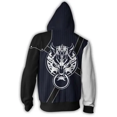 Final Fantasy 2 Game Cloud Strife Cosplay Unisex 3D Printed Hoodie Sweatshirt Jacket With Zipper