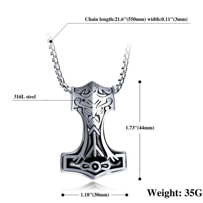 Thor Mjölnir Steel Necklace