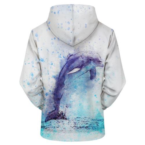 Dolphin Art 3D Sweatshirt Hoodie Pullover