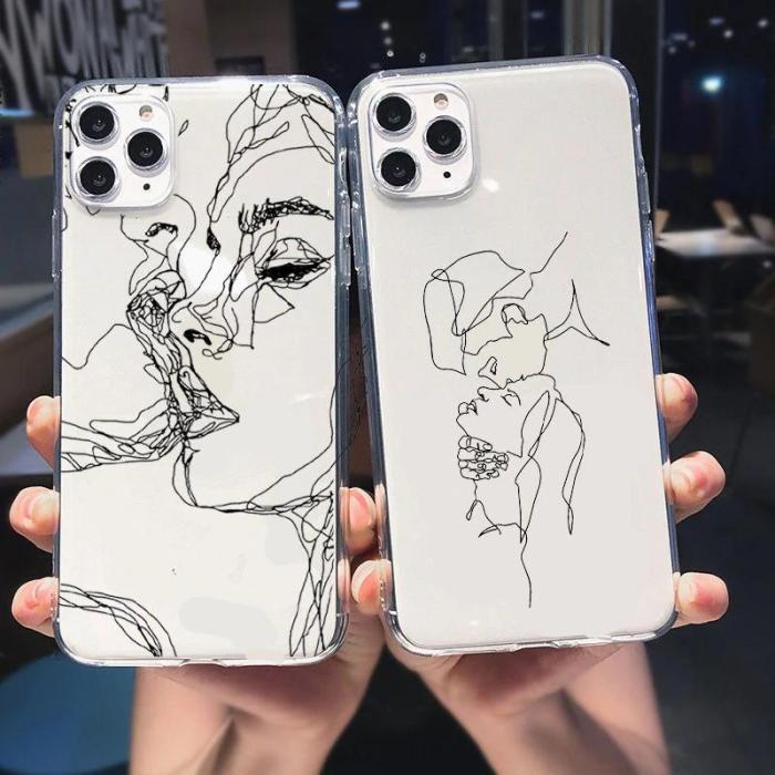 Scribbled Line Art Phone Case For Iphone