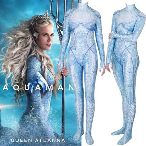 Aquaman Queen Atlanna Cosplay Costume Zentai Bodysuit Suit Jumpsuit