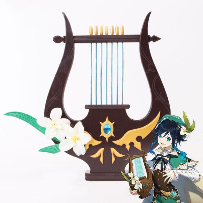 Genshin Impact Venti Harp Cosplay Accessory Prop