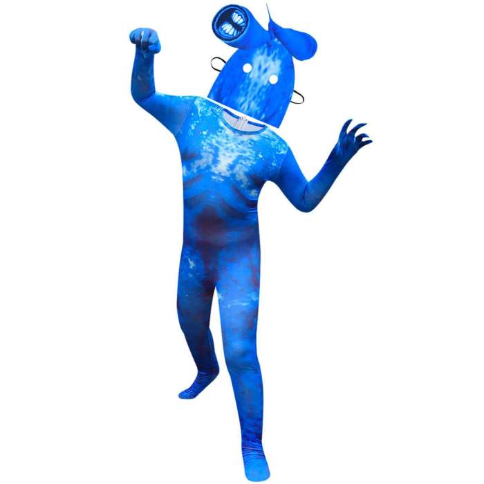 Kids Siren Head Blue Jumpsuit With Headgear Party Cosplay Costume