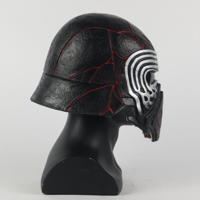 Kylo Ren Helmet Cosplay Star Wars 9 The Rise Of Skywalker Mask Props Star Wars Helmets Masks Latex Soft Halloween Party Prop