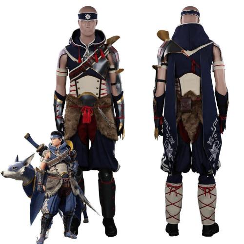 Monster Hunter Rise Mh Rise Men Hunter Outfits Halloween Carnival Suit Cosplay Costume
