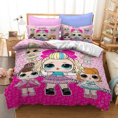 Cosicon Lol Surprise Dolls Cosplay Duvet Cover Set Halloween Christmas Quilt Cover