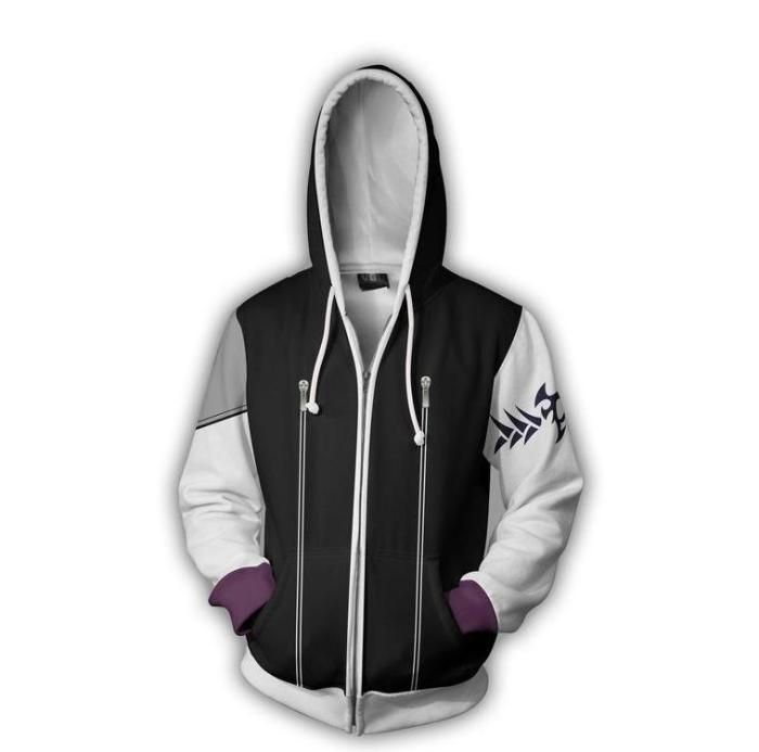 Fairy Tail Anime Gray Fullbuster Cosplay Unisex 3D Printed Hoodie Sweatshirt Jacket With Zipper