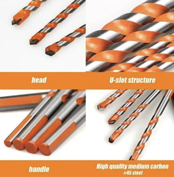 Multifunctional Drill Bits 5 Pc, Ceramic Glass