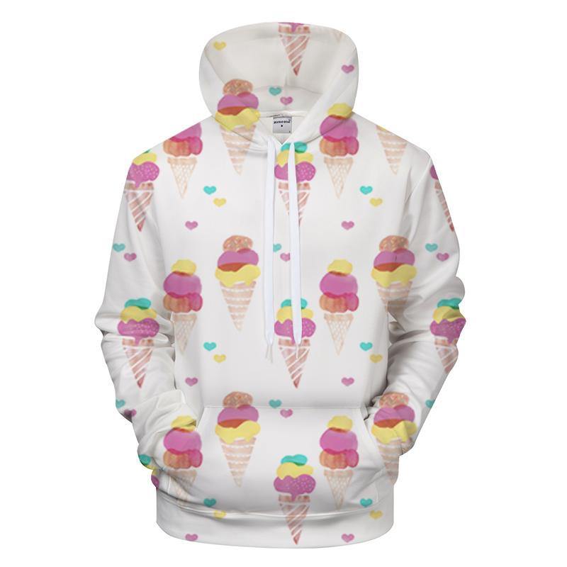 Watercolor Ice Cream 3D - Sweatshirt, Hoodie, Pullover