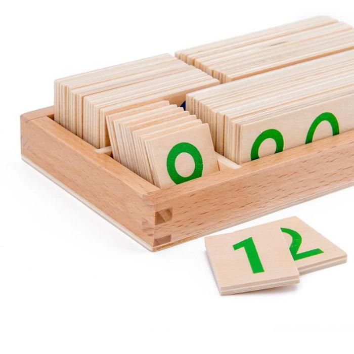 Children'S Wooden Montessori Numbers 1- Learning Card Math Teaching Aids Preschool Children Early Education Educational Toys
