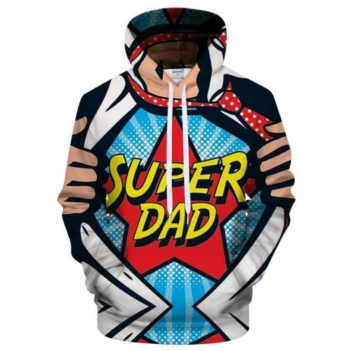 Super Hero Dad 3D Sweatshirt Hoodie Pullover
