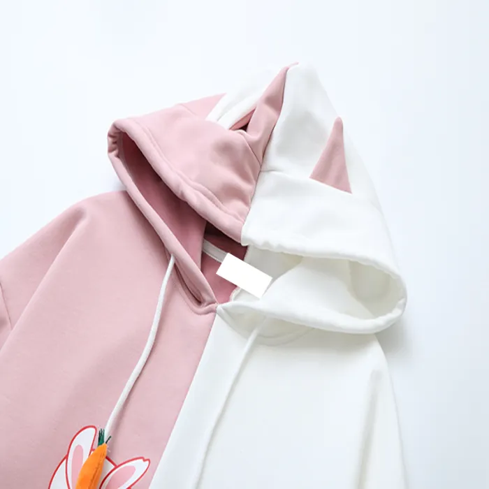 Assorted Colors Rabbit Carrot Hoodie