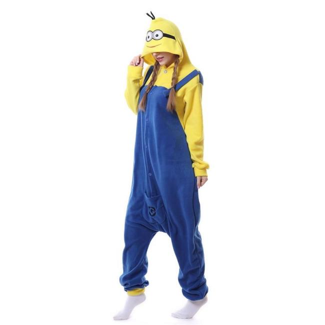 Yellow Minions Costume Women Pajamas Kid Adult  Sale Anime Cos Pyjama Party Female Sleepwear Minion Onesies For Kid Adult