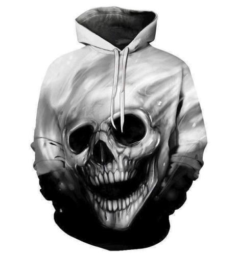 Men'S 3D Skull Fashion Pure Cotton Hoodies