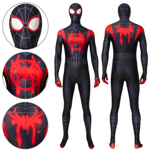 Spider-Man Miles Morales Spider-Man: Into The Spider-Verse Jumpsuit Cosplay Costume -