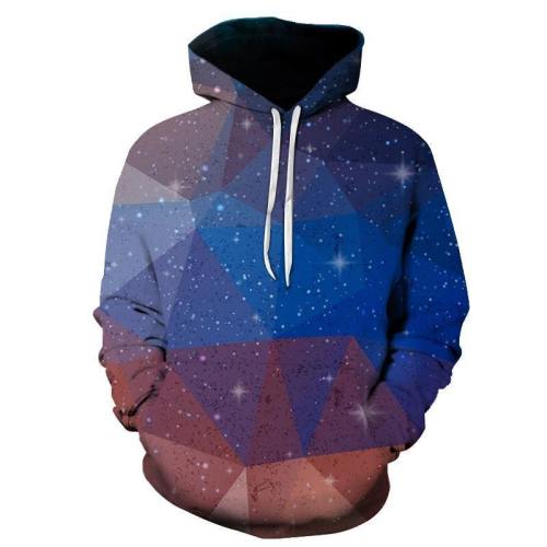 Geometric Galaxy 3D Sweatshirt, Hoodie, Pullover