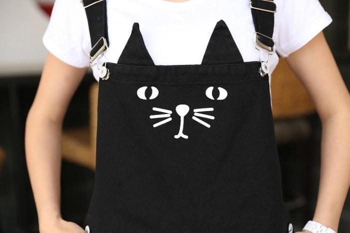 Black Cat Suspender Dress