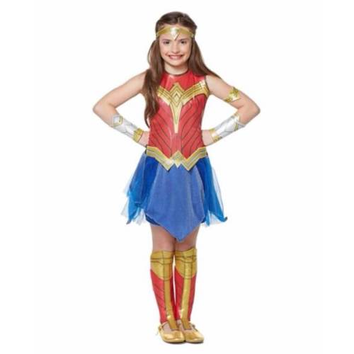 Kids Girls Dawn Of Justice Wonder Woman Halloween Cosplay Costume
