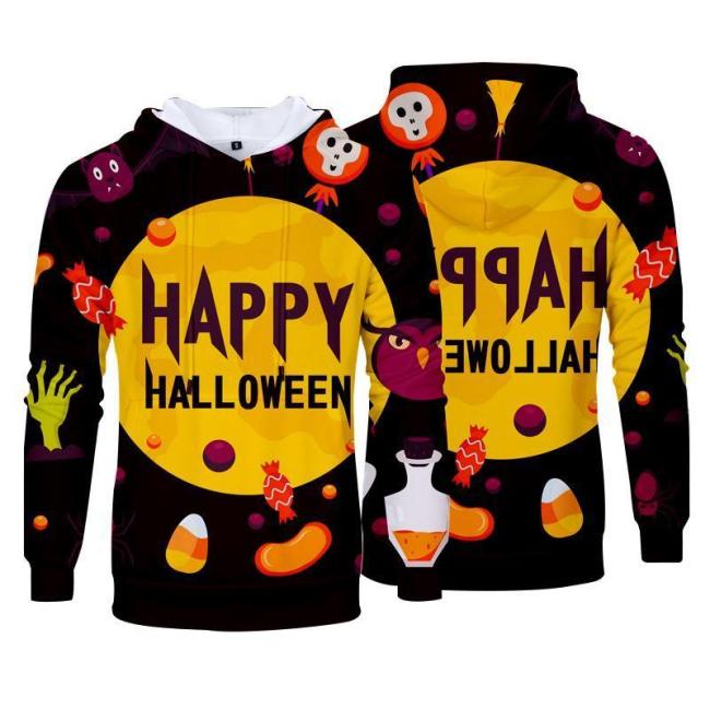 Halloween Horror Cartoon Printing Casual Hoodies