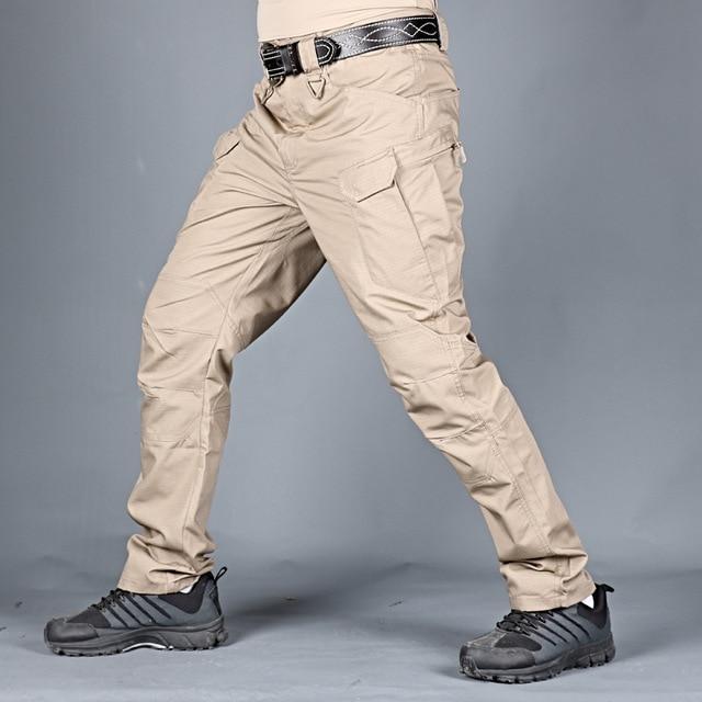 Mens Camouflage Pants Elastic Multiple Pocket  Military Outdoor Pants