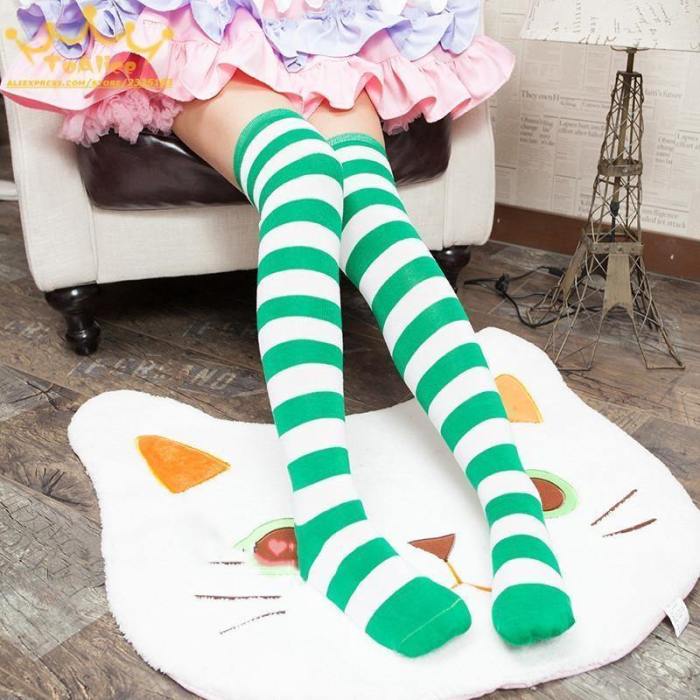 Pastel Striped Stockings
