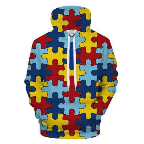 Autism Puzzle 3D - Sweatshirt, Hoodie, Pullover