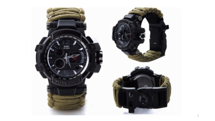 Multi-Functional Paracord Survival Watch