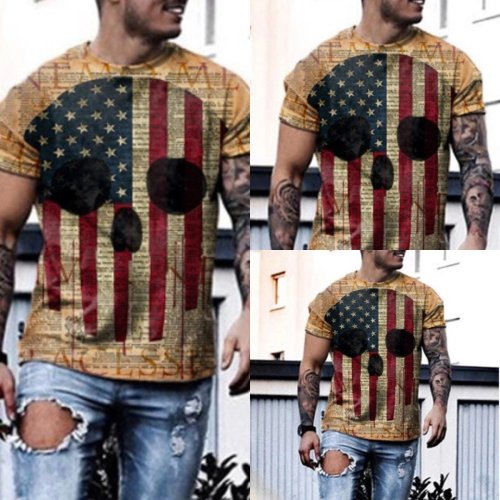 Men's American Independence Day 3D Printed T-shirt American Flag