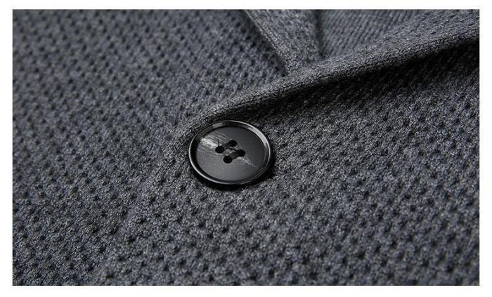 Men'S Wool Knit Business Casual Cardigan