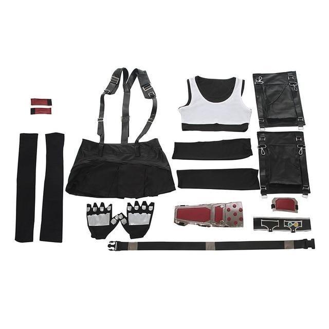 Rolecos Final Fantasy Vii Tifa Cosplay Costume Ff7 Remake Game Cosplay Costume Halloween Sexy Overalls Skirt Gloves Stokings