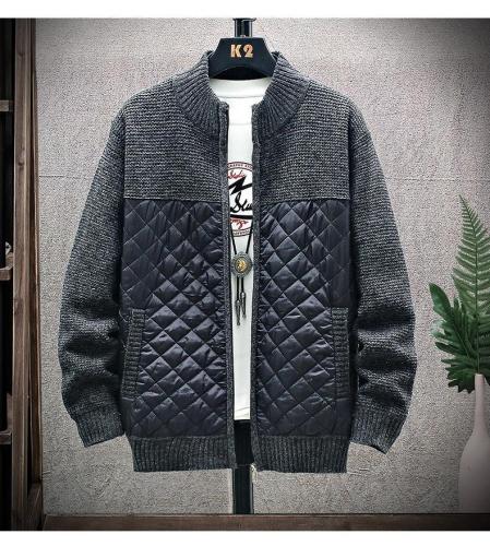 Thick Warm Mens Cardigan Knitted Top Autumn Winter Coat