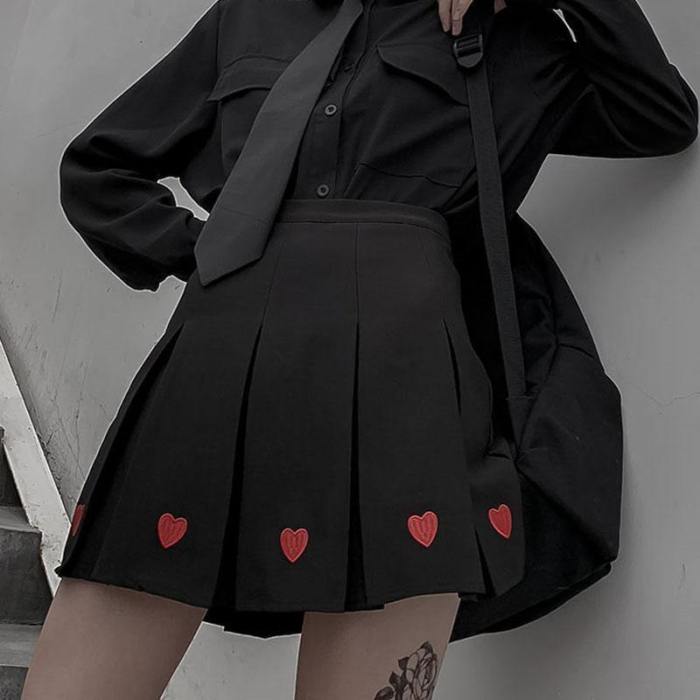 Heart Pleated Skirt Sd8