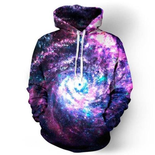 Colorful Spiral Galaxy 3D Hoodie