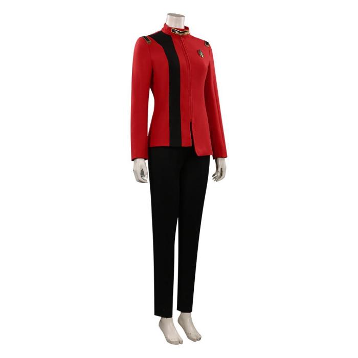 Star Trek: Discovery Season 4  Michael Burnham Red  Uniform Outfits Halloween Carnival Suit Cosplay Costume