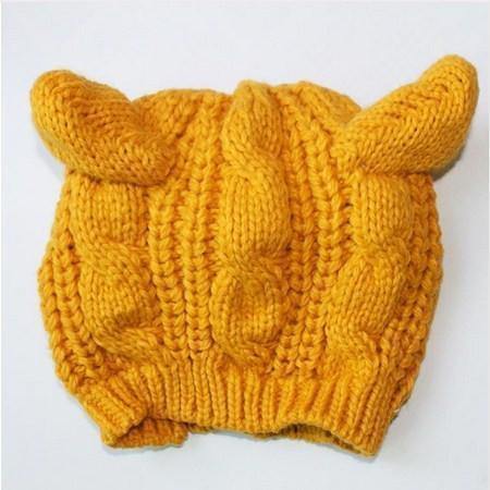 Hand Knitted Cat Ear Beanie