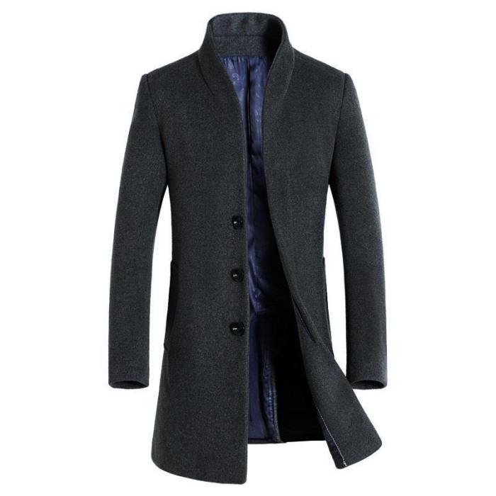 Men'S Business Top Wool Trench Coat