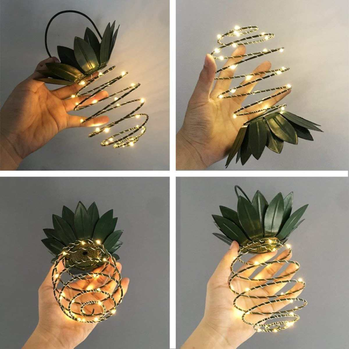 Solar Powered Led Pineapple Light