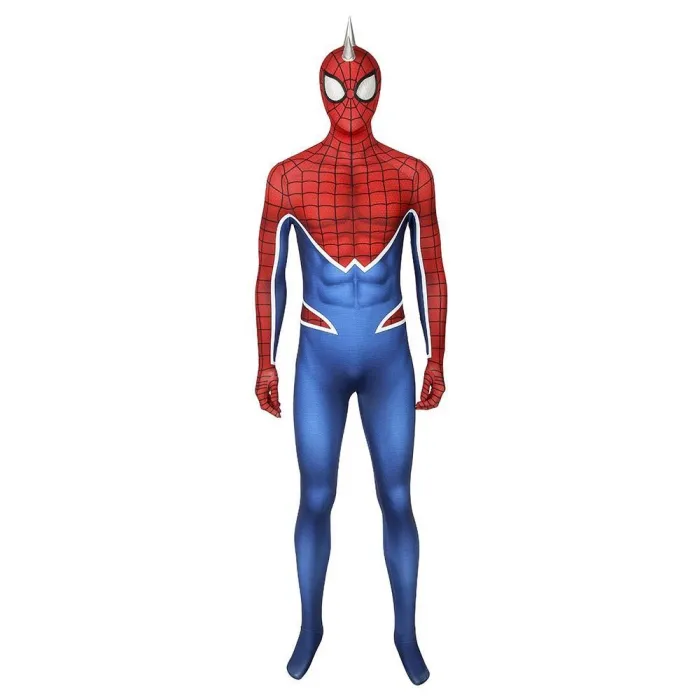 Peter Parker Punk Rock Suit Ps4 Spider-Man Jumpsuit Cosplay Costume -