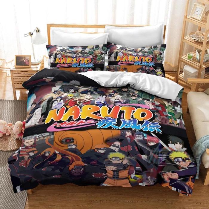 Cosicon Anime Naruto Cosplay Duvet Cover Set Halloween Christmas Quilt Cover