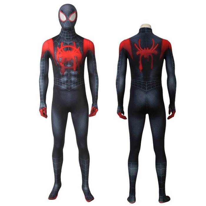 Spider-Man Into The Verse Miles Morales Jumpsuit With Coat Costume Set