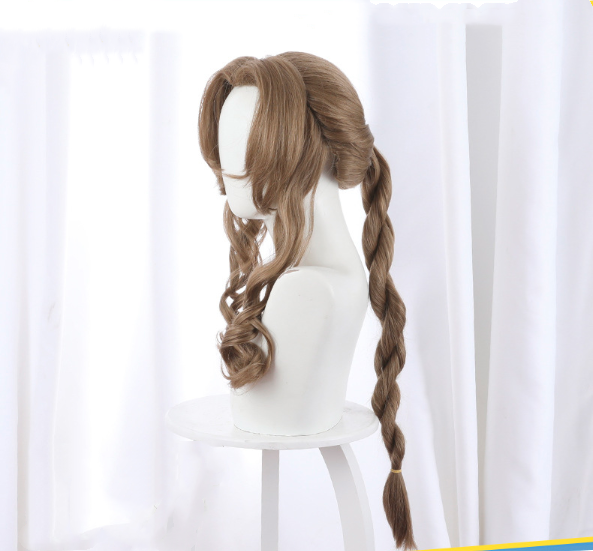 Dokidoki Game Ffvii Aerith Cosplay Wig Women Blonde Hair Final Fantasy Vii Cosplay Wig Aerith Gainsborough Wigs