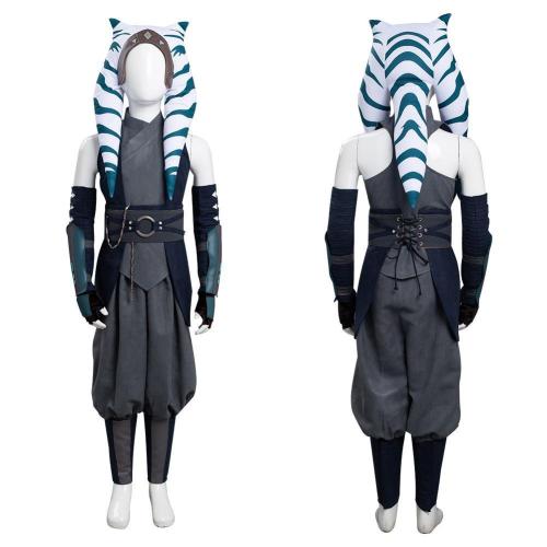 Star Wars Ahsoka Tano Kids Children Outfits Halloween Carnival Suit Cosplay Costume