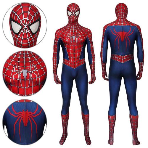 Spider-Man Peter Parker Spider-Man 2 Tobey Maguire Jumpsuit Cosplay Costume -