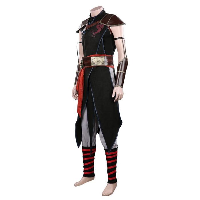 Movie Mortal Kombat  Kung Lao Outfits Halloween Carnival Suit Cosplay Costume